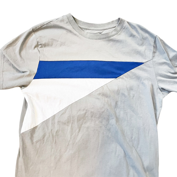 Edgar + Ash Men's Short Sleeve Colorblock Tee Gray, Blue White Size Medium - Picture 2 of 4
